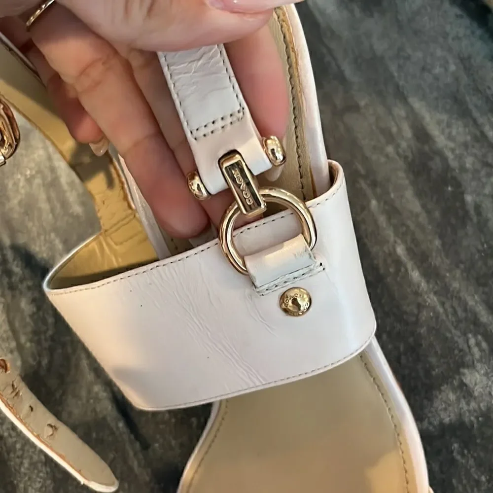 Coach Tan Block Heels - Picture 2 of 8